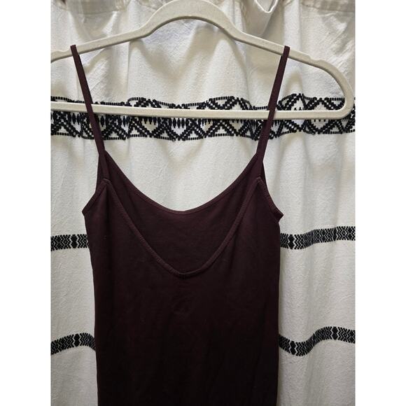 NWOT Intimately Free People brown ribbed long bodysuit tank low back size M/L - Picture 2 of 5